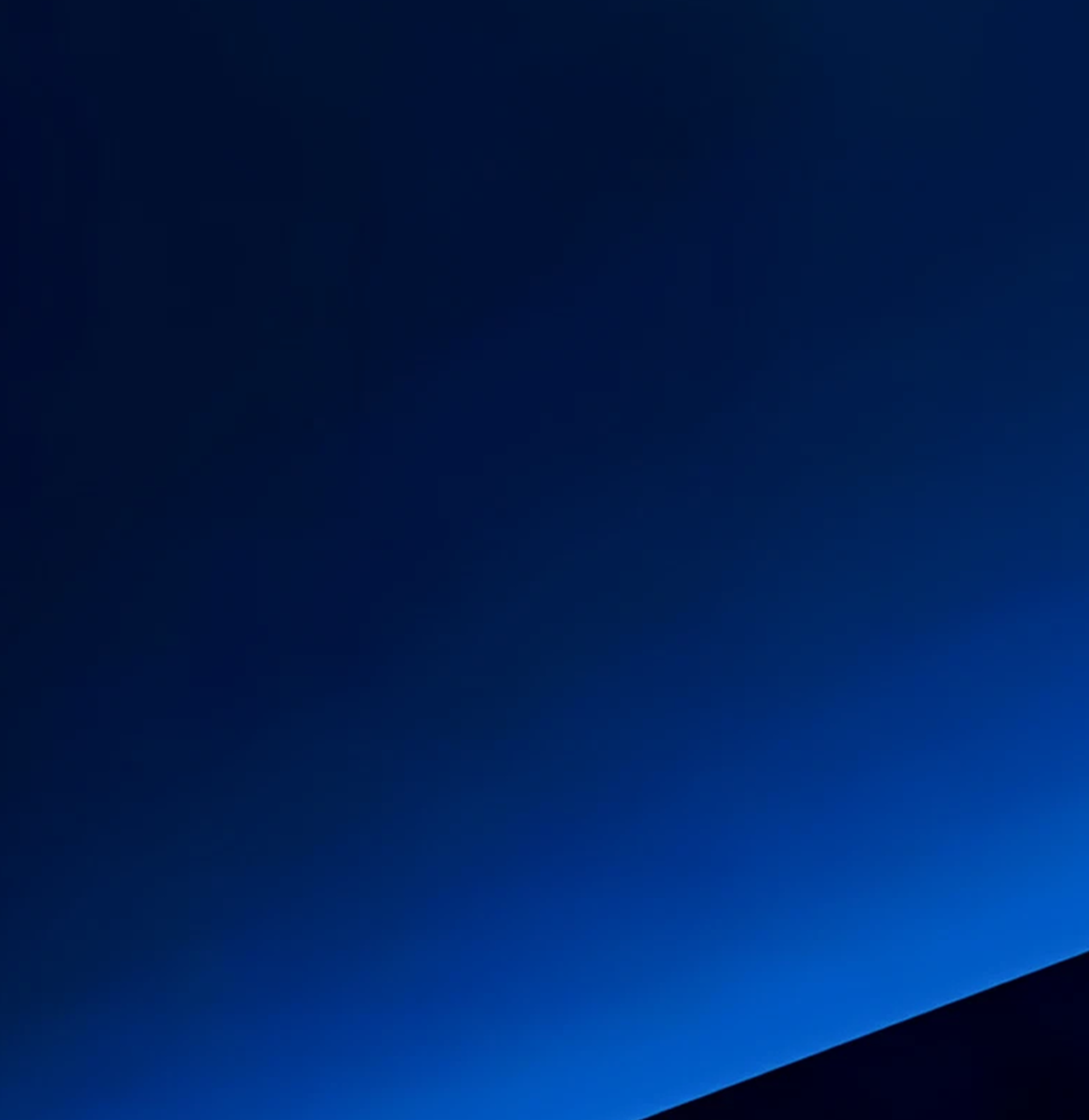 Fincantieri | Group - Governance and Ethics - Corporate Governance System: Dark blue gradient background with a sharp black geometric shape in the lower right corner.