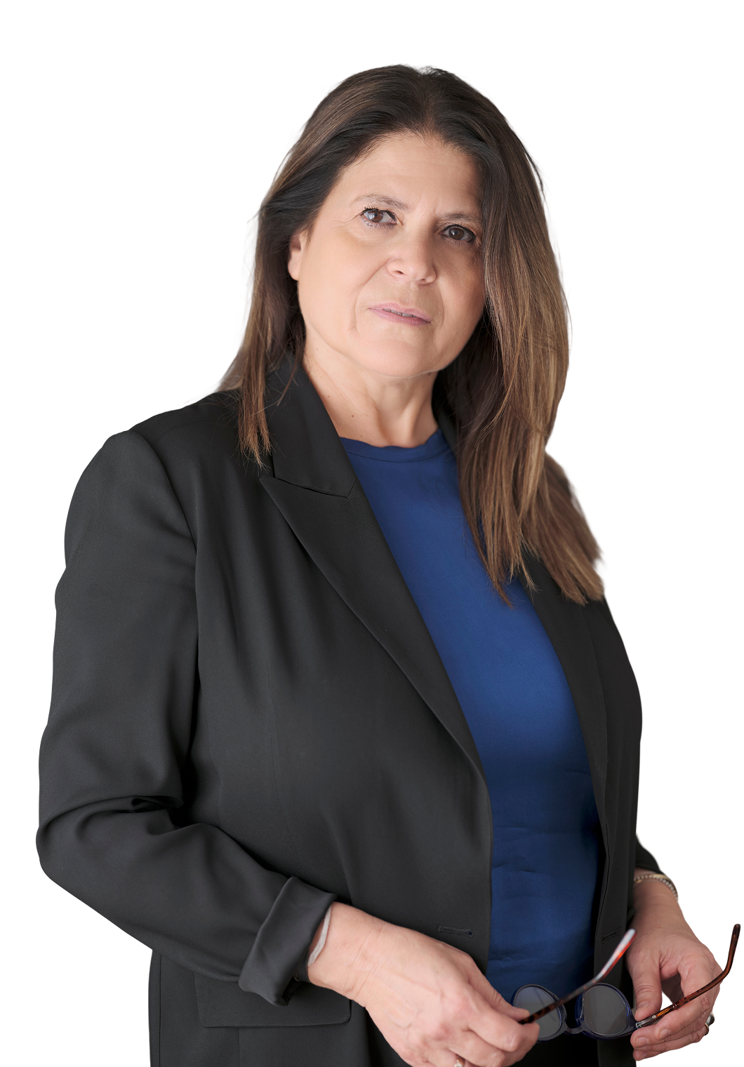 Fincantieri | Group - Governance and Ethics - Corporate bodies and Management - Board of Directors - Simona Camerano: Director. A woman in a suit looks at the camera. She has long, brown hair.