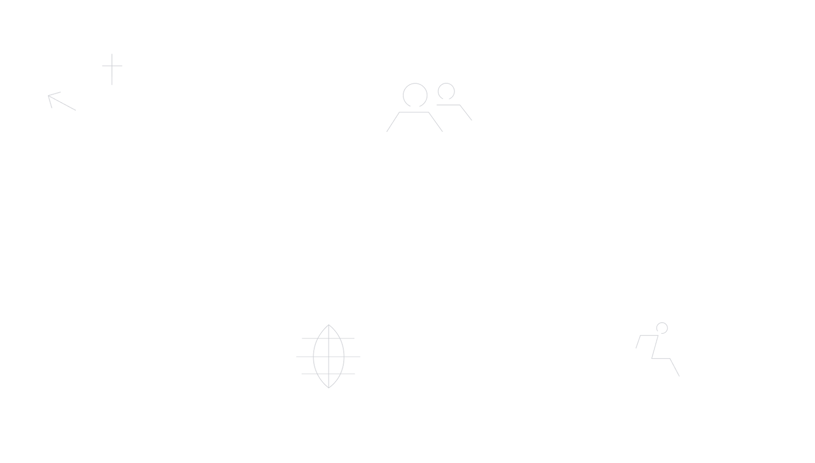 Fincantieri | Group - Sustainability - People and Community - Our People: Four diversity-themed icons with overlaid text in English, each representing gender diversity, generational diversity, cultural diversity, and disability inclusion. Minimalist linear design, symbols such as gender signs, person silhouettes, globe, and wheelchair. Texts include "Gender diversity", "Cultural diversity".