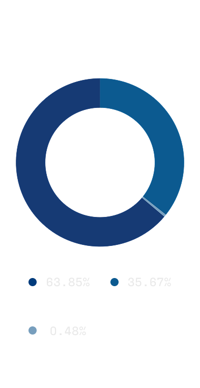 Fincantieri | Investor Relations - Fincantieri on the Stock Market - Shareholder Structure: A blue donut chart visually represents market share distribution among three segments: 70.67% "CDP EQUITY S.p.A.", 29.17% "Undifferentiated Market", and 0.15% "FINCANTIERI S.p.A. (Treasury Shares)". The chart uses varying shades of blue and clear numeric values, with a plain background emphasizing the data visualization.