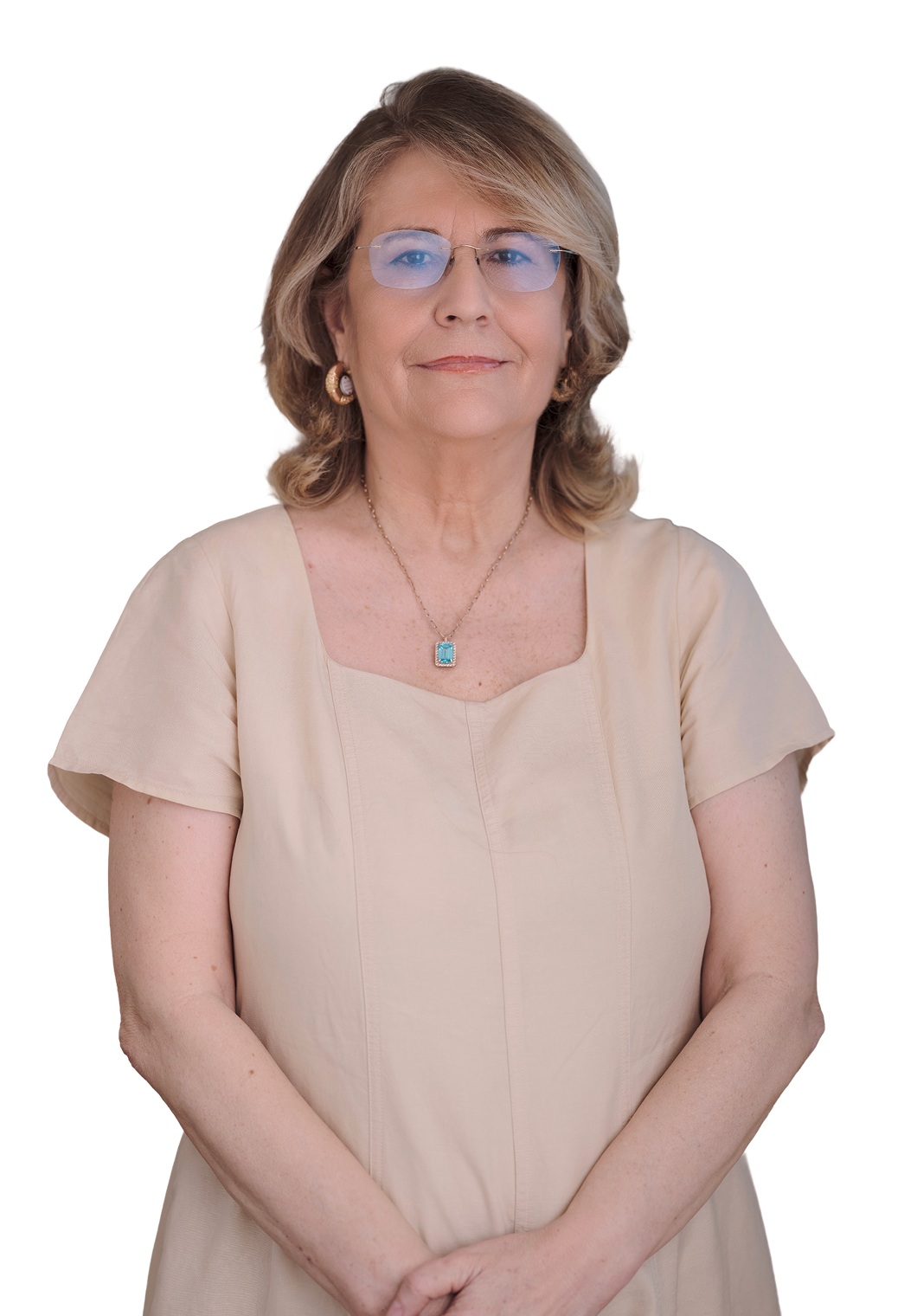 Fincantieri | Group - Governance and Ethics - Corporate bodies and Management - Board of Directors - Secondina Giulia Ravera: Independent Director. A woman in an elegant dress looks at the camera. She is wearing a necklace and has long, blonde hair.